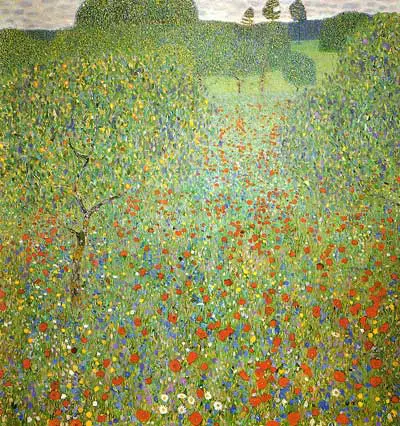 Mohnfeld Gustav Klimt